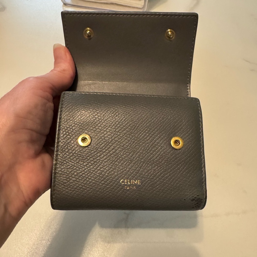 Celine Dark Gray Leather Wallet. Great Used Condition! - Picture 3 of 9